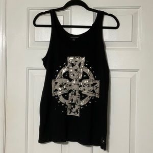 Rock & Republic Black Tank Top - Medium